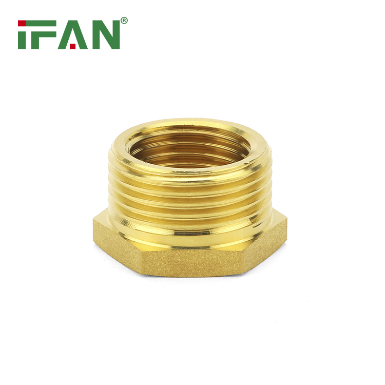 Ifan Easy Installation Fitting Brass Pn25 High Quality Thread Bush Brass Pipe Fitting 1/2''-2'' Brass Fittings