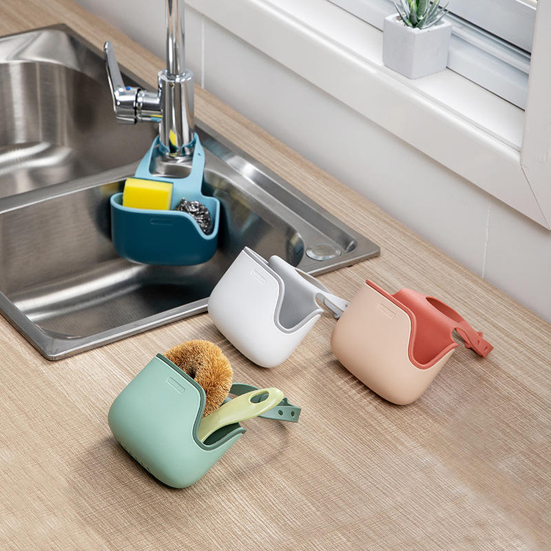 Kitchen Accessories Unilateral Hanging Bag Plastic Storage Bag Sponge Holder