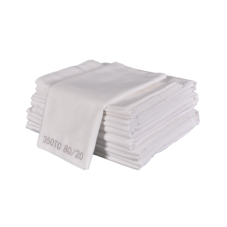 Full Size 80% Cotton and 20% Polyester Bed Sheets for Hotel