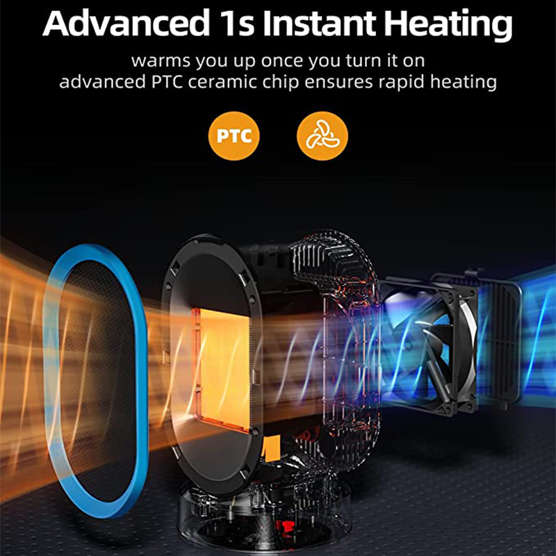 Portable Small Solar Heater Home Mini Energy Saving Moving Head Heater