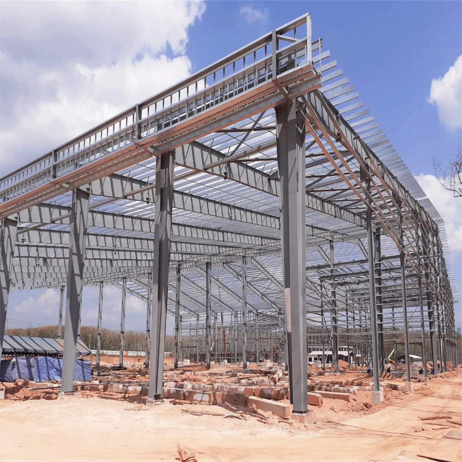 High Quality Large Span Light Steel Structure Workshop with Weather Resistance Steel