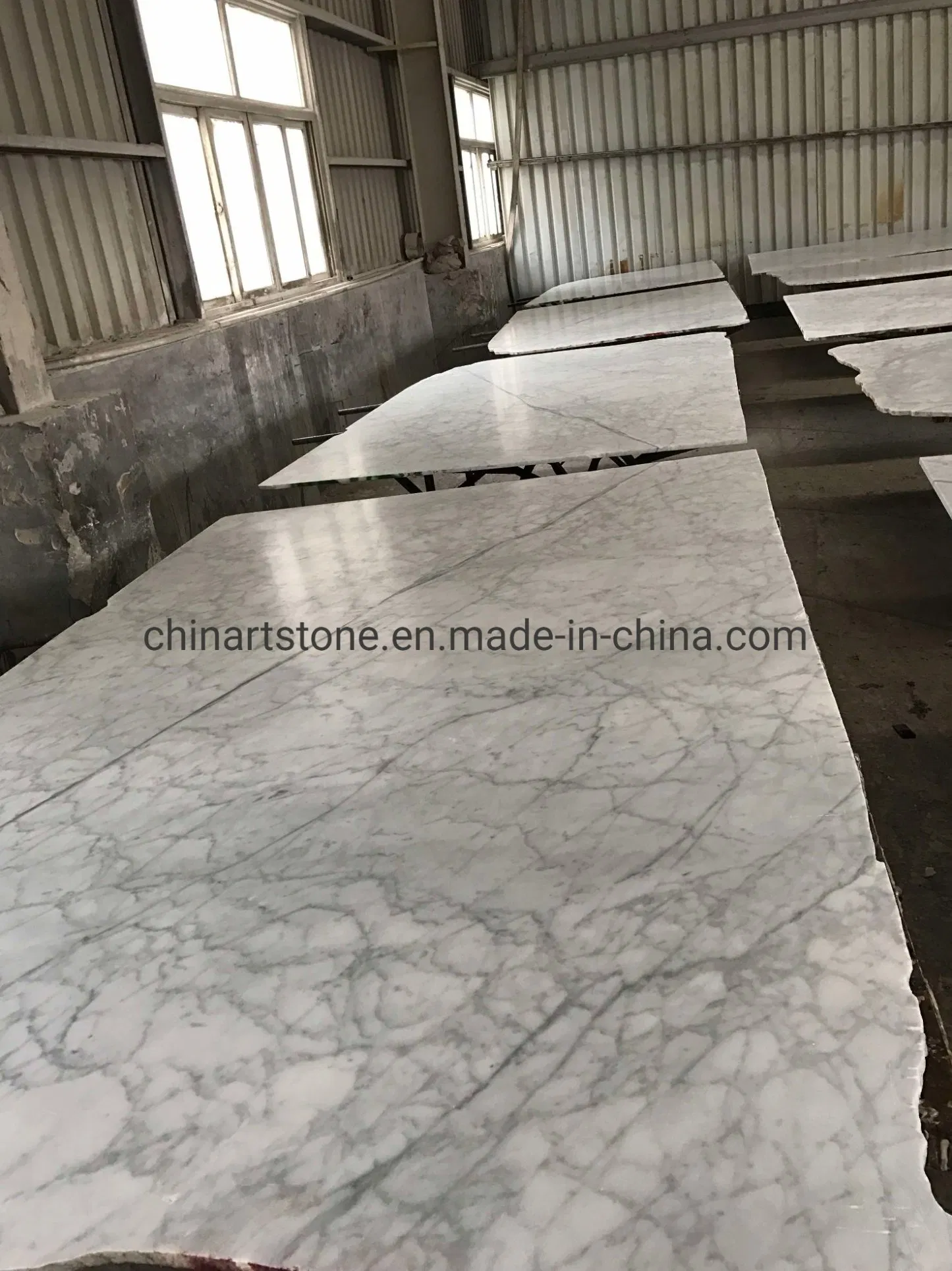 Carrara White Marble Slabs for Floor and Wall Tiles
