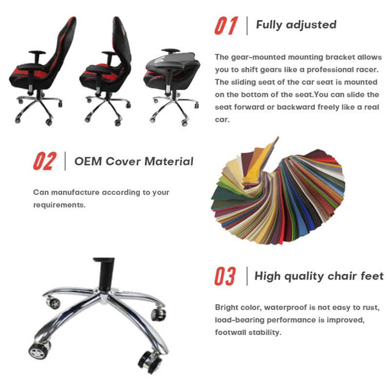 Factory Direct Sale Office Furniture Luxury E-Sports Silla Rolling Swivel Home PC Computer Gaming Chairs