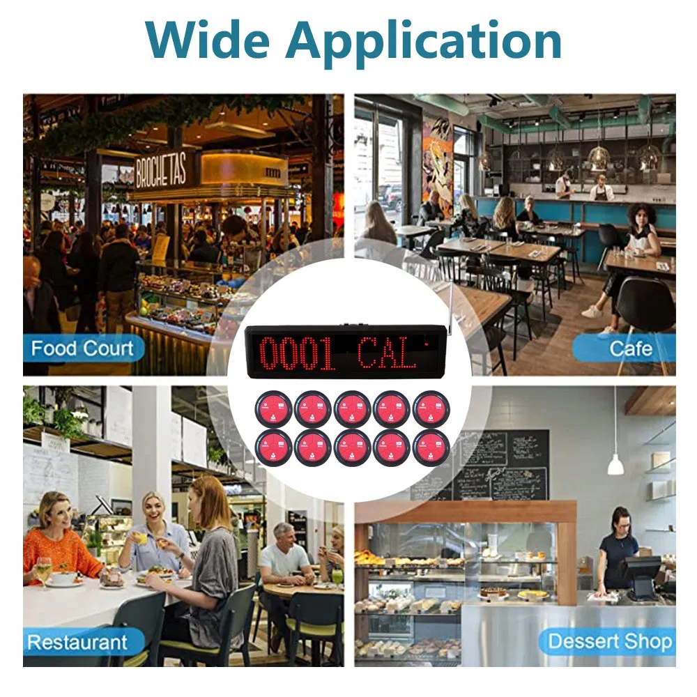 Portable Paging System Restaurant Wireless Service Call System