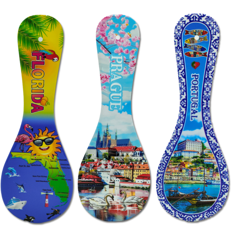 Custom Logo Personalized Ceramic Spoon Rest Spoon Holder Ceramic France Paris Souvenir Spoon