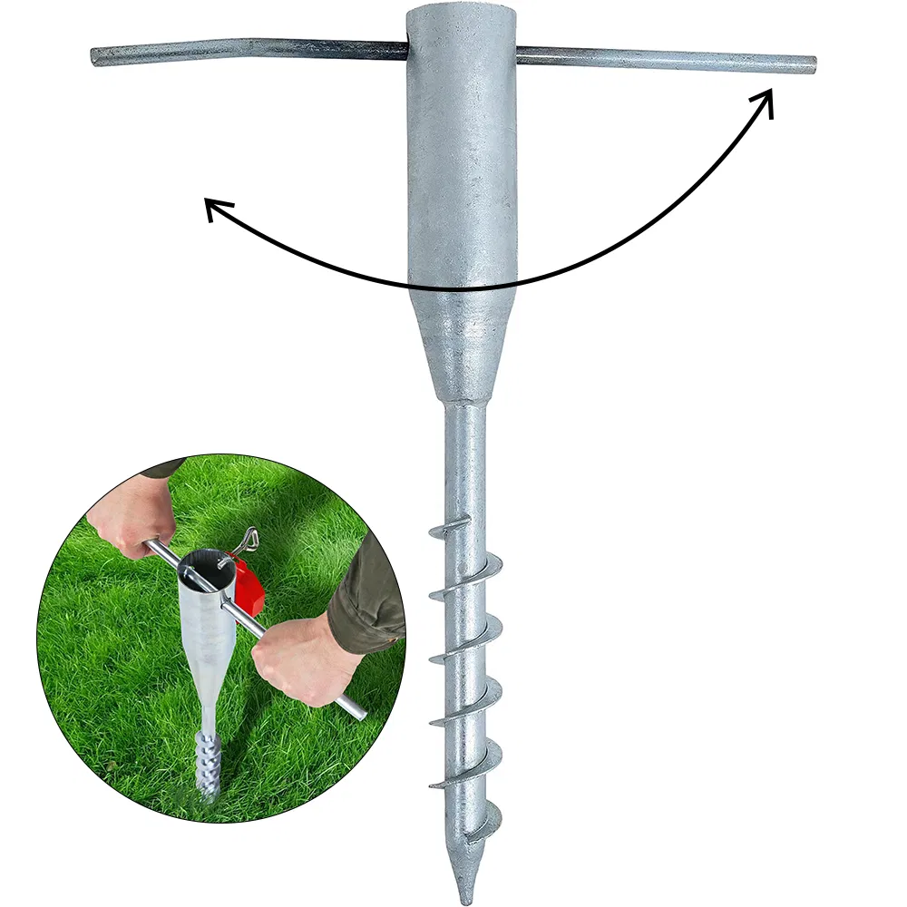 Якорь-шпиль для зонта, стальной, оцинкованный