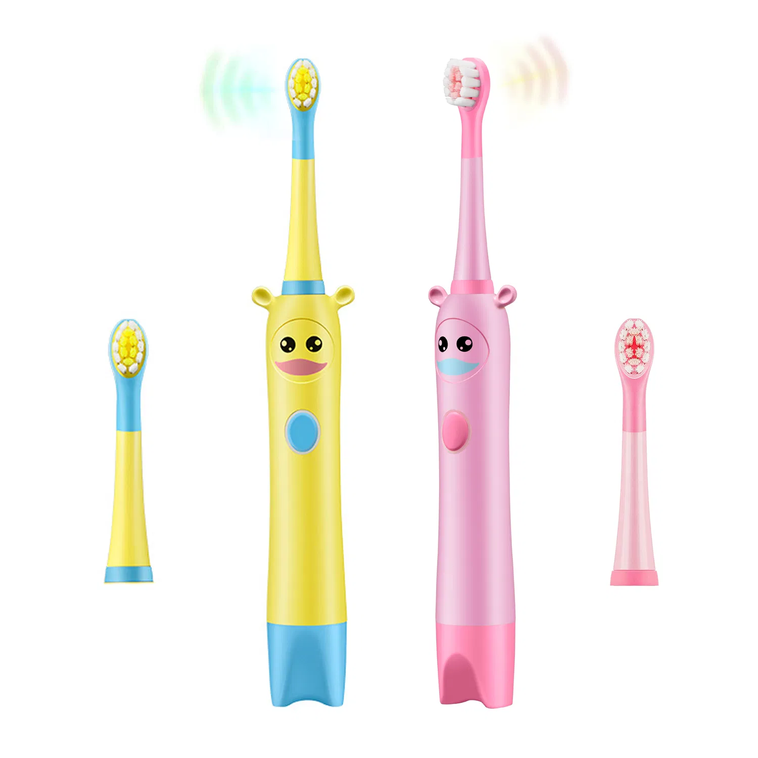 Smart Timer and 3 Modes Battery Powered Waterproof Sonic Kids Electric Toothbrush
