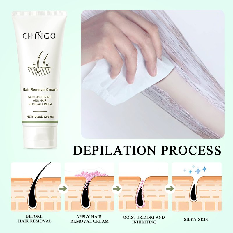 Natural Gentle Effective Hair Removal Cream for Sensitive Skin Smoothing