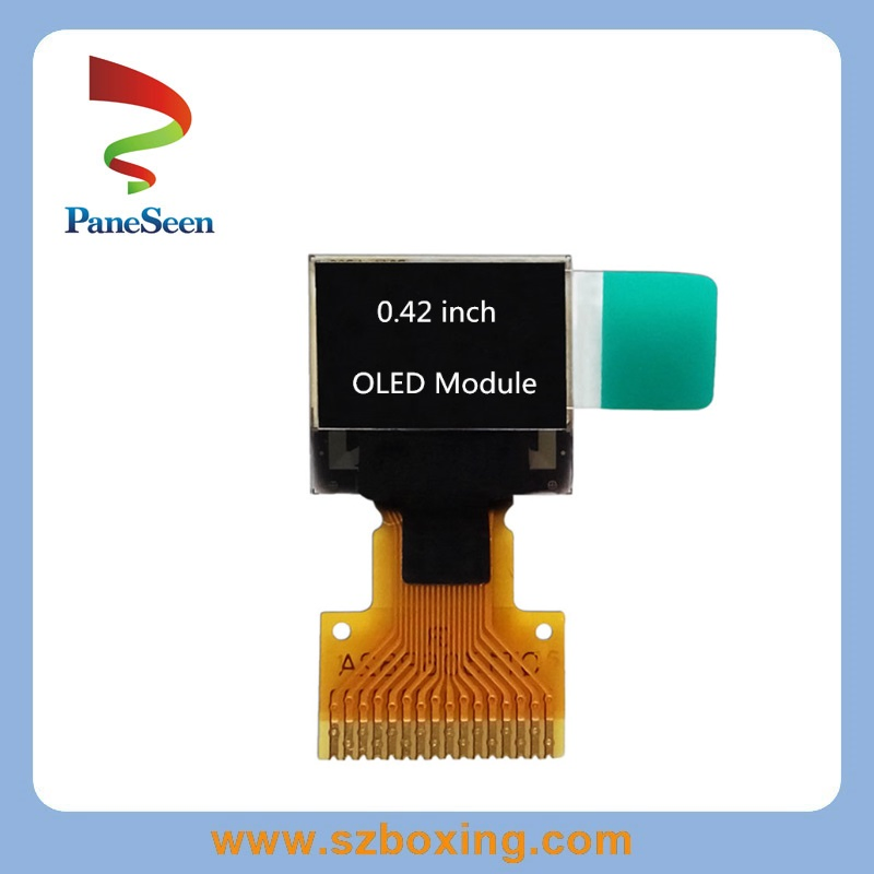 Белый OLED-дисплей 0.42 дюйма, 430 нит, интерфейс IIC