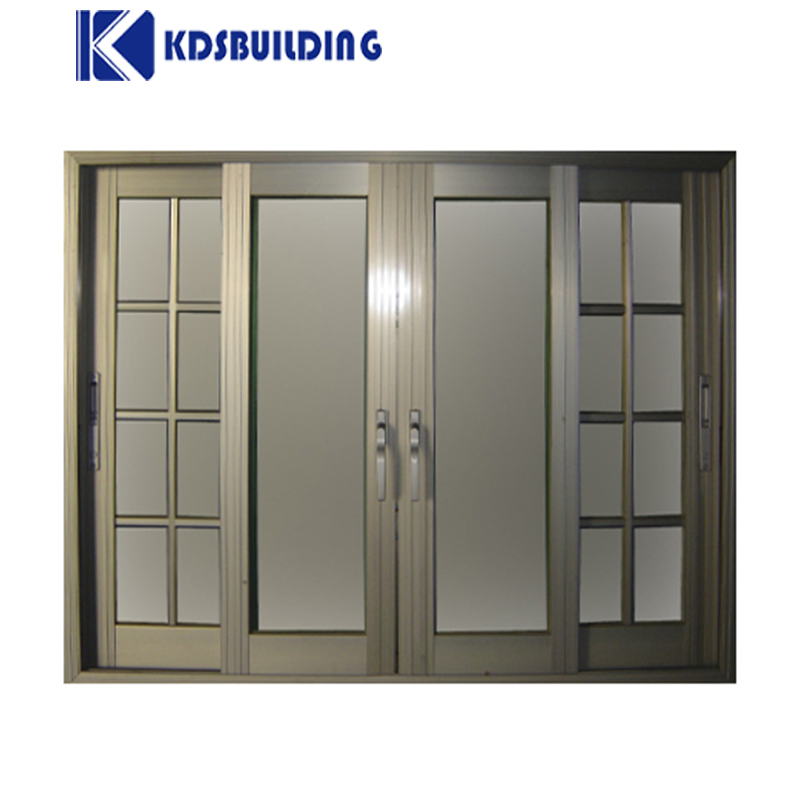 Model Gates Commercial Aluminum Frame Sliding Security Door with Construction Materials Glass