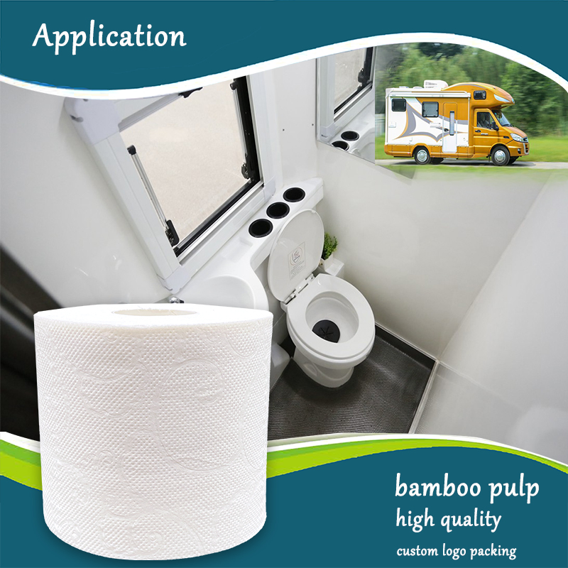 Factory Wrapping Roll Organic Bamboo Pulp Toliet Tissue Paper
