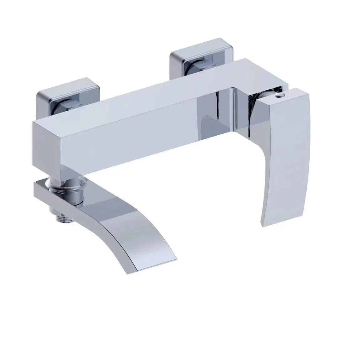 Europe and North American Design Styles Three Hole Matt Black Square Shapes Bathtub Faucets Mixer