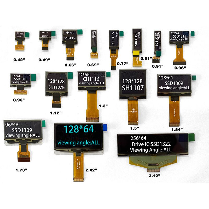 OLED-дисплей 0.69 дюйма, матрица 96x16, драйвер SSD1306