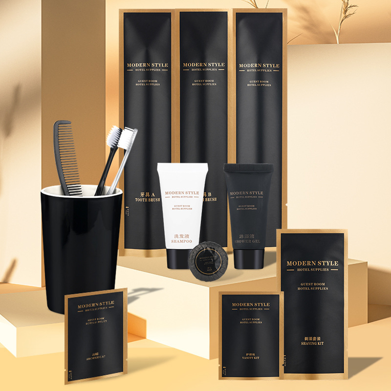 Hotel Bathroom SPA Amenities Set with Eco-Friendly Package Dental Kit Hotel Amenity Sets Soap