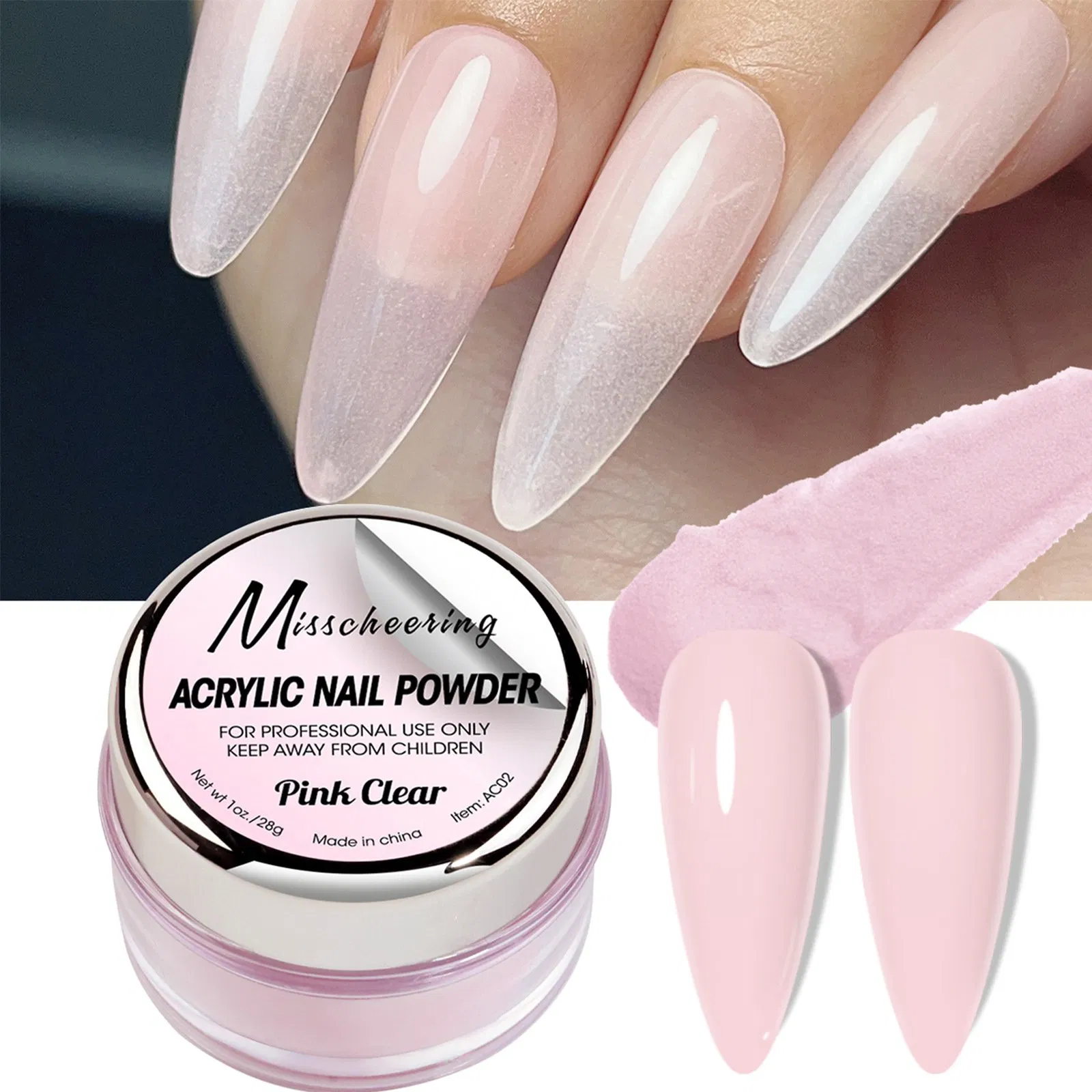 Cross-Border Nail Art Acrylic Crystal Powder Acrylic Extended Carving Infiltration Nail Powder 30g Bottle Wholesale