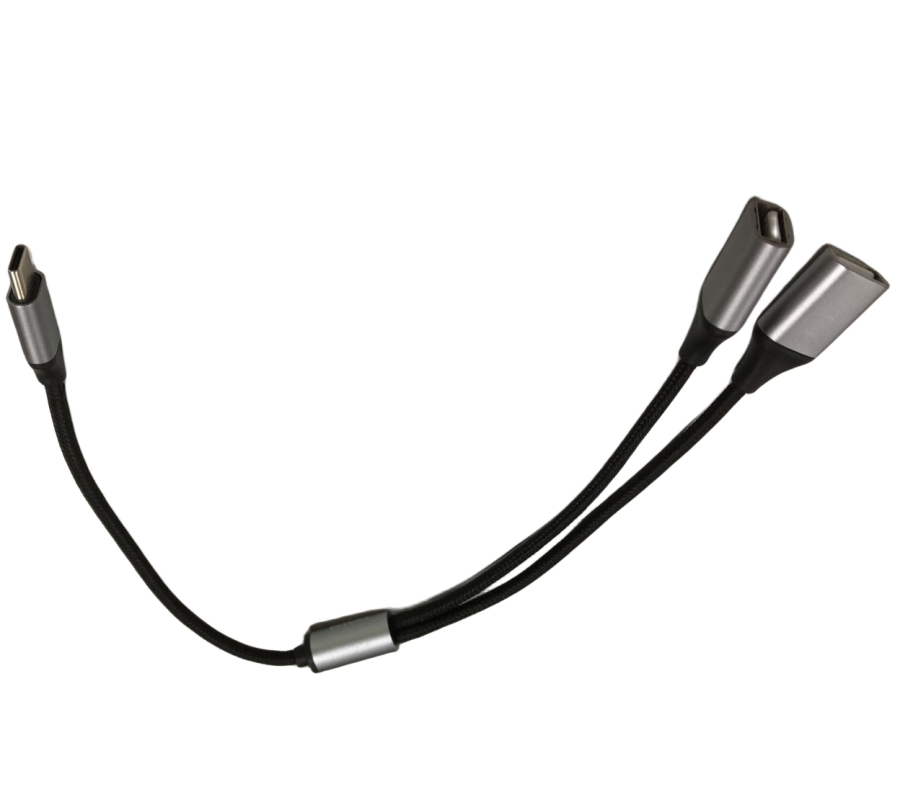 Кабель USB Type-C на 2 порта USB 2.0, 2 в 1