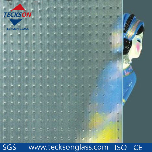 6mm Clear/Bronze Nashiji Patterned Glass for Building Glass