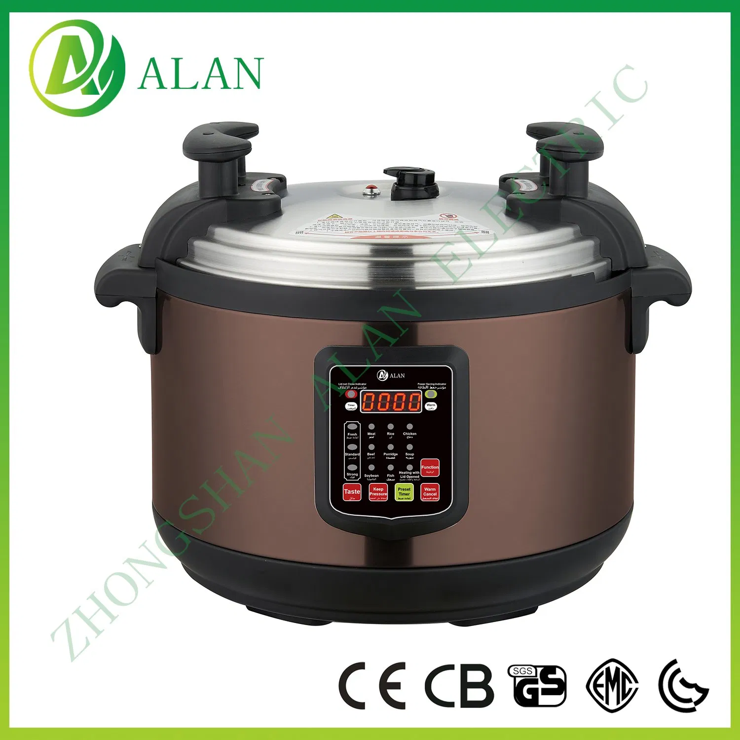 CB Certificate 17/21/25/33/41/45/55/65L Big Size Commercial Industrial Electric Pressure Cooker