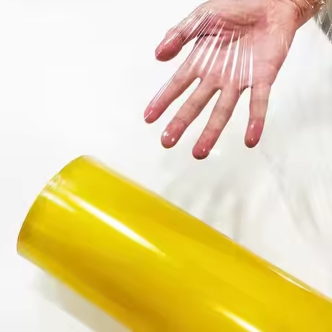 PVC Cling Film for Food Wrap PVC Stretch Cling Film Shrink Wrap Plastic Film 35cm* 1500m Jumbo Roll