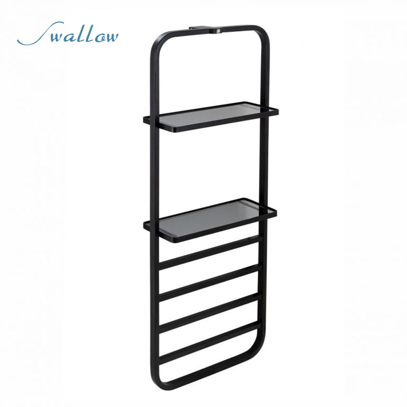 Electric Towel Rack with Thermostat Heating Hotel Equipment Bathroom Double Shelf