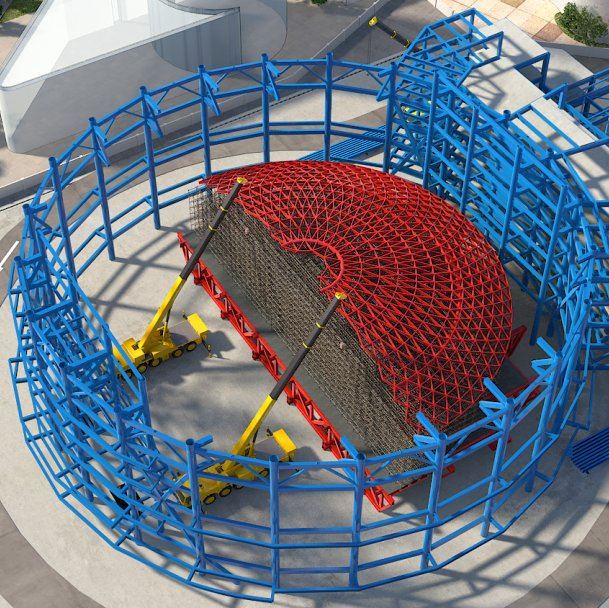 High-Standard Steel Space Frame, Suitable for Export, with Complete Quality Certification.