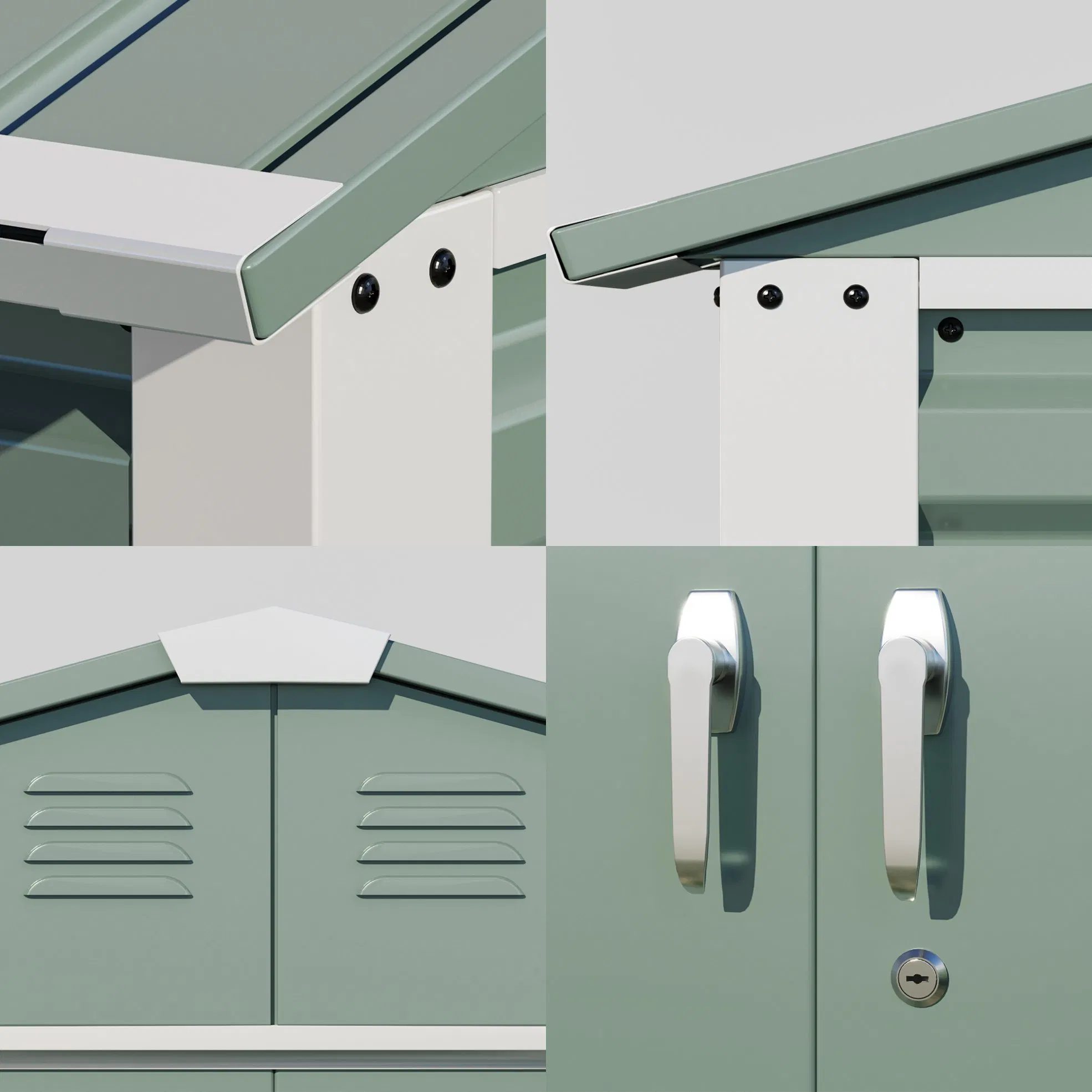Aobabo Tool Garden Shed Metal Outdoor Storage Shed Steel Utility Tool Shed Storage House