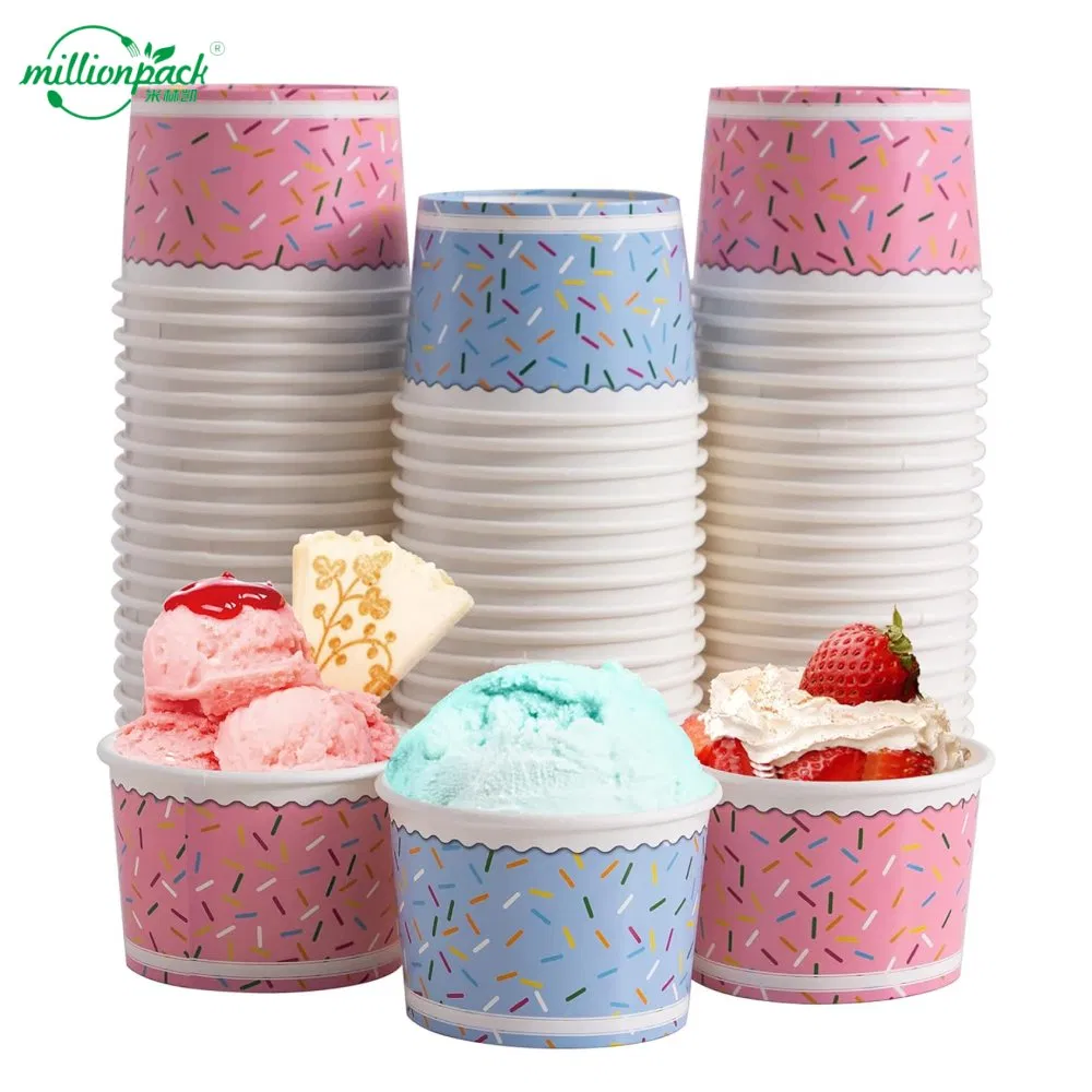Biodegradable Kraft Paper Ice Cream Cup for Eco-Friendly Dessert Service Operations