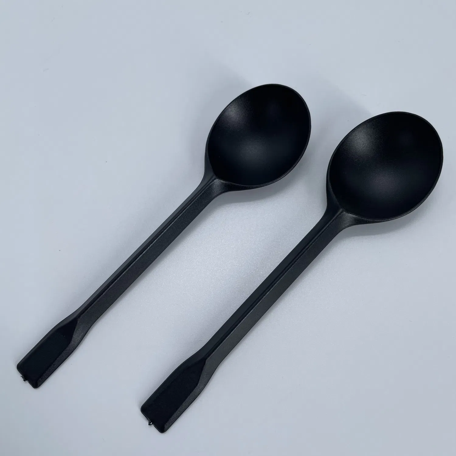 Eco Friendly Compostable Plastic Cutlery PLA White Foldable Spoon for Cream Dessert