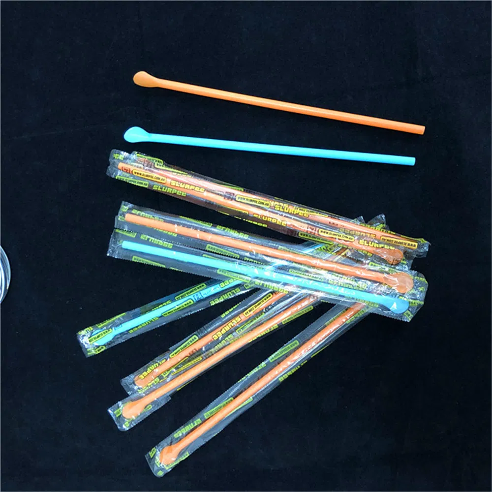 Wholesale Natural Plant Material Food Used Biodegradable Individual Packing PLA Spoon Straw for Drinking