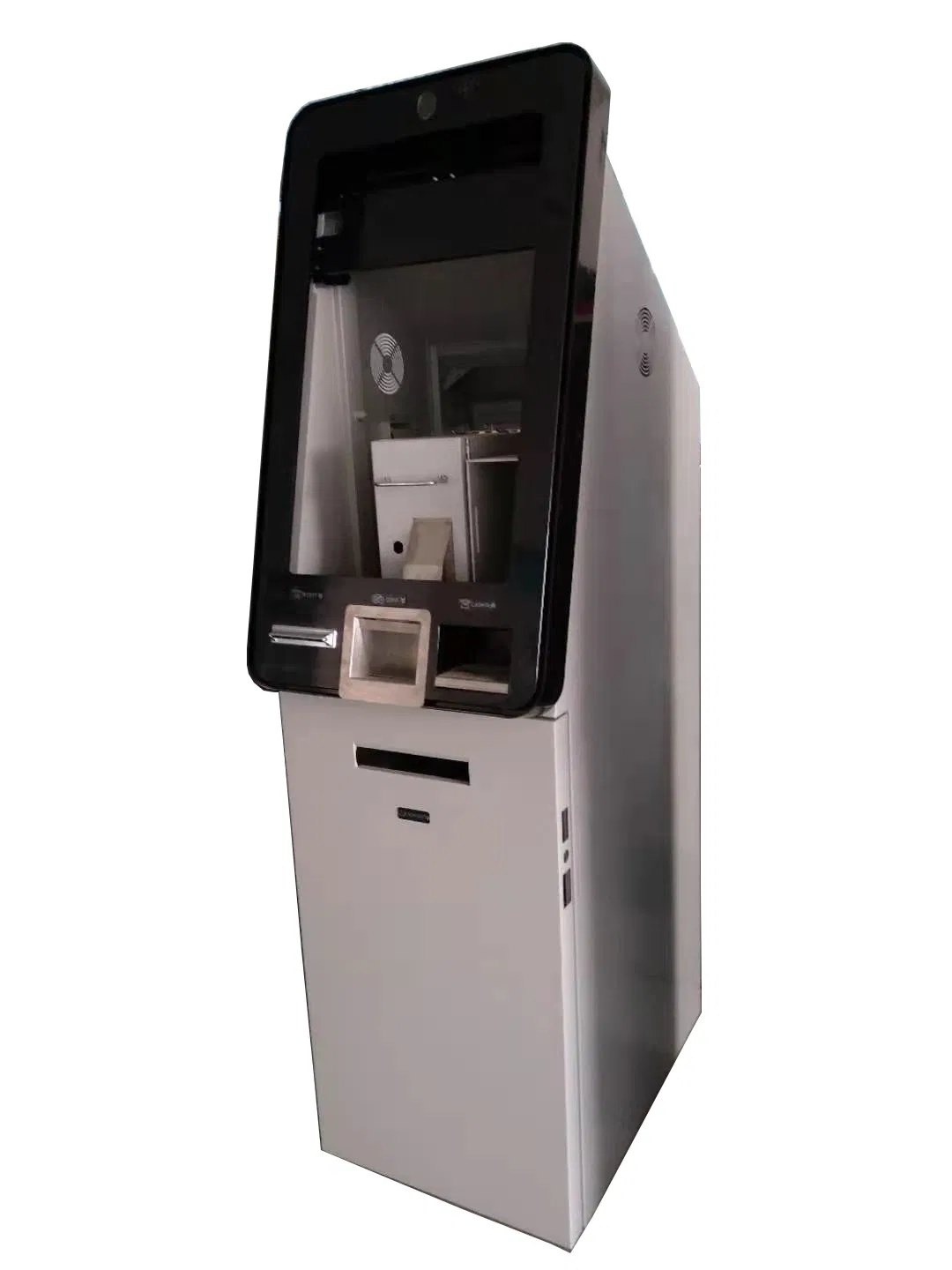 Bank ATM Self Service Kiosk with HD Touch Screen Custom Offerring Cash Accepting Module