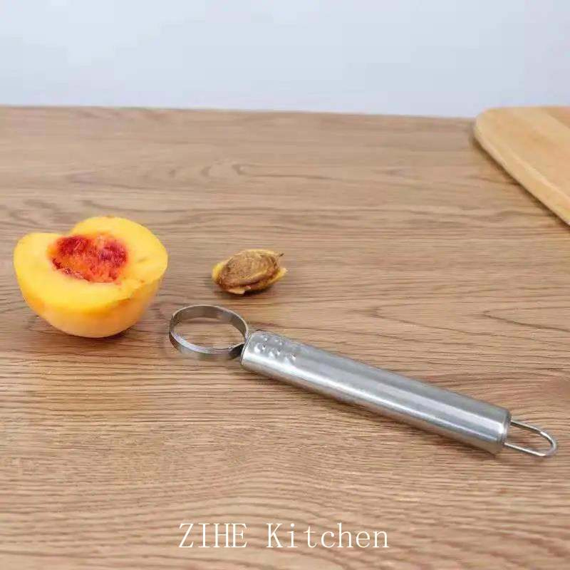 Round Peach Core Remover Yellow Peach Kitchen Supplies Appliances Storage