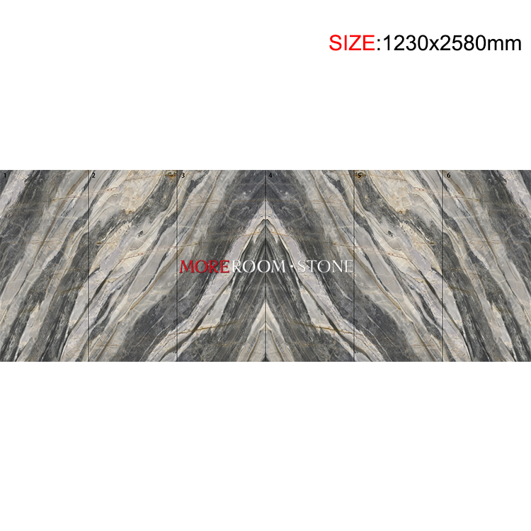 Interior Exterior Modern Wall Floor Marble Grey Look Like Large Panel Tiles
