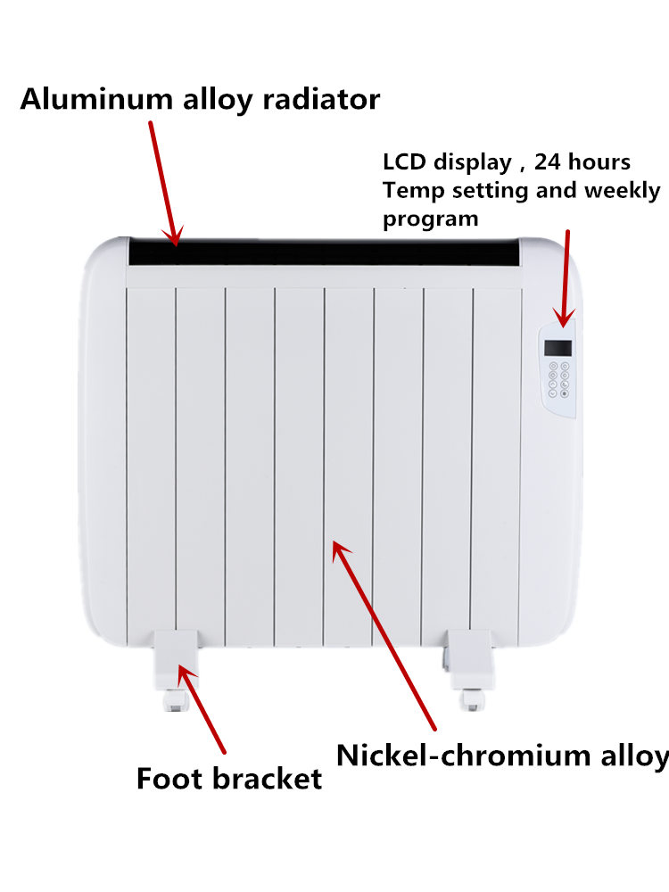 1500W 24 Hours Temp Setting and Weekly Program/Safety Heater/Wall Mounted /Free Standing Heater/Dry-Ajuminium Heater