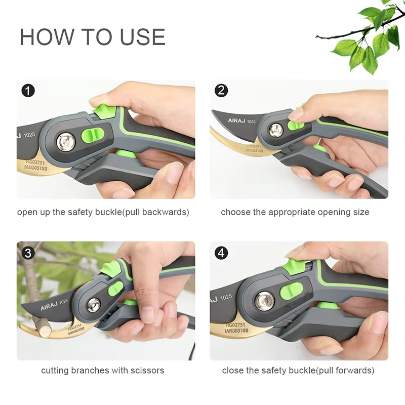35mm Diameter Industrial Garden Pruners Efficient Cutting Pruning Shears for Fruit Trees Flowers Branches Plant Trimmer