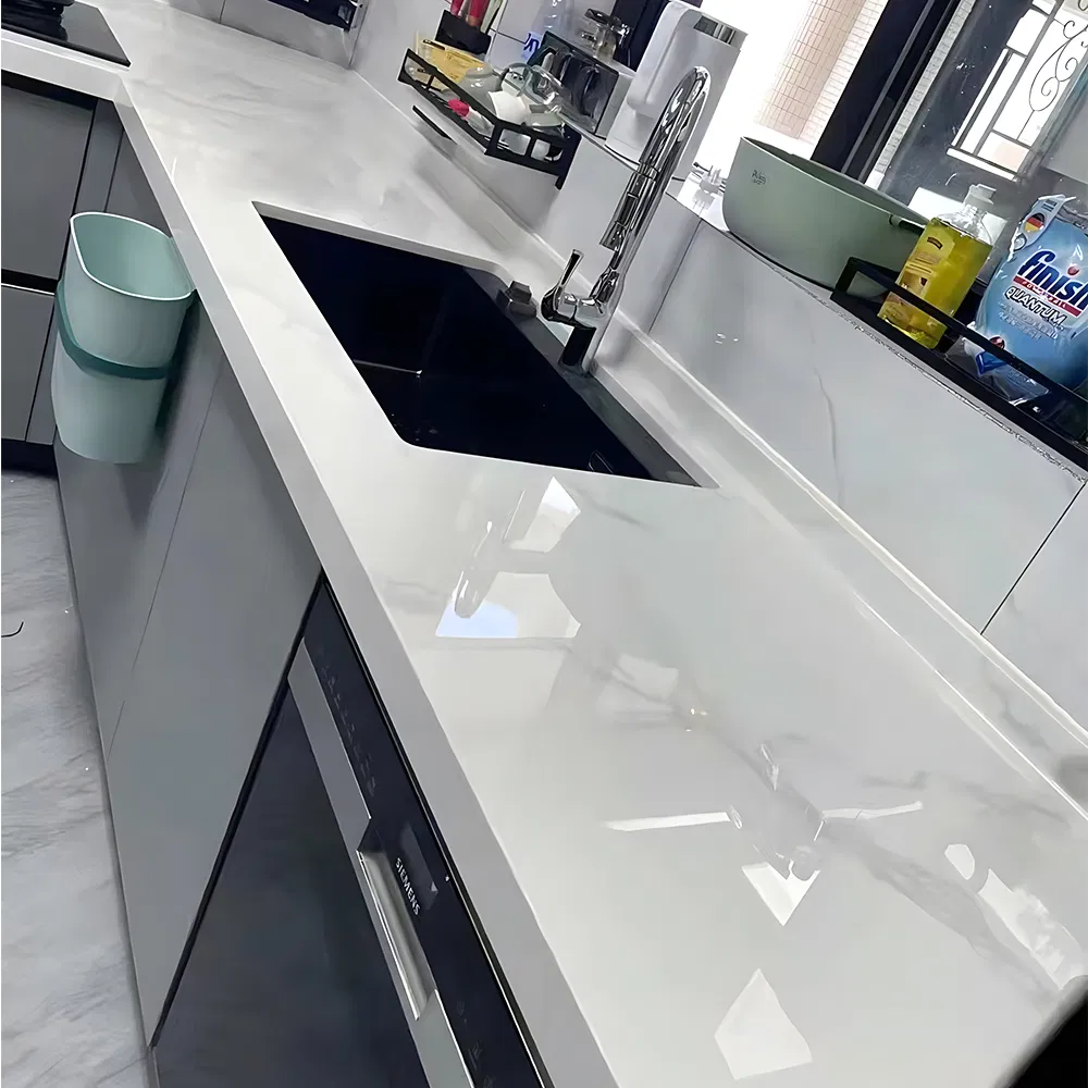 Premium Calacatta Marble Vein Solid Surface Slab for Luxury Designs