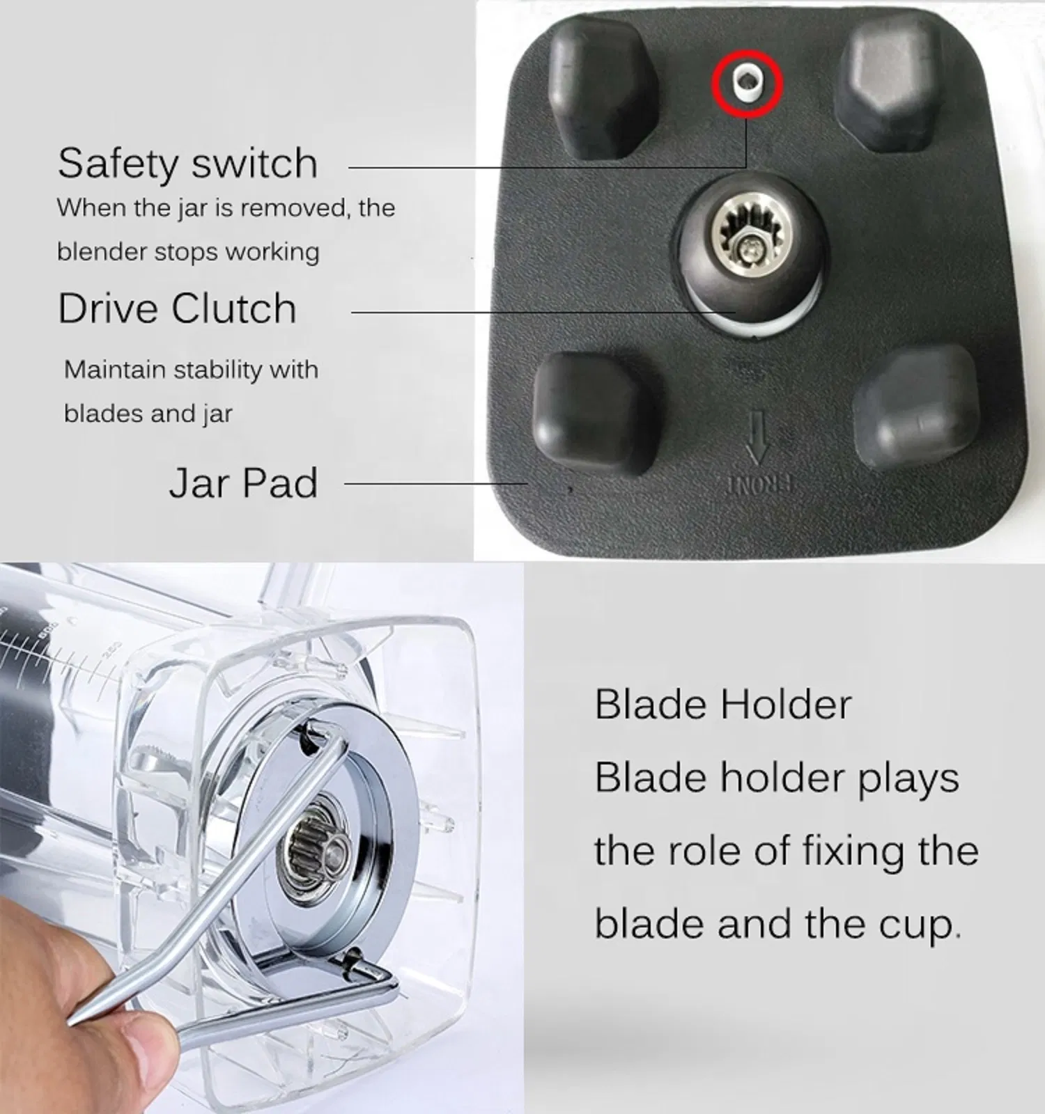 2L Food Blender Grain Coffee Beans Meat Grinder Nut Soymilk Ice Crush Mixer Fruit Juicer