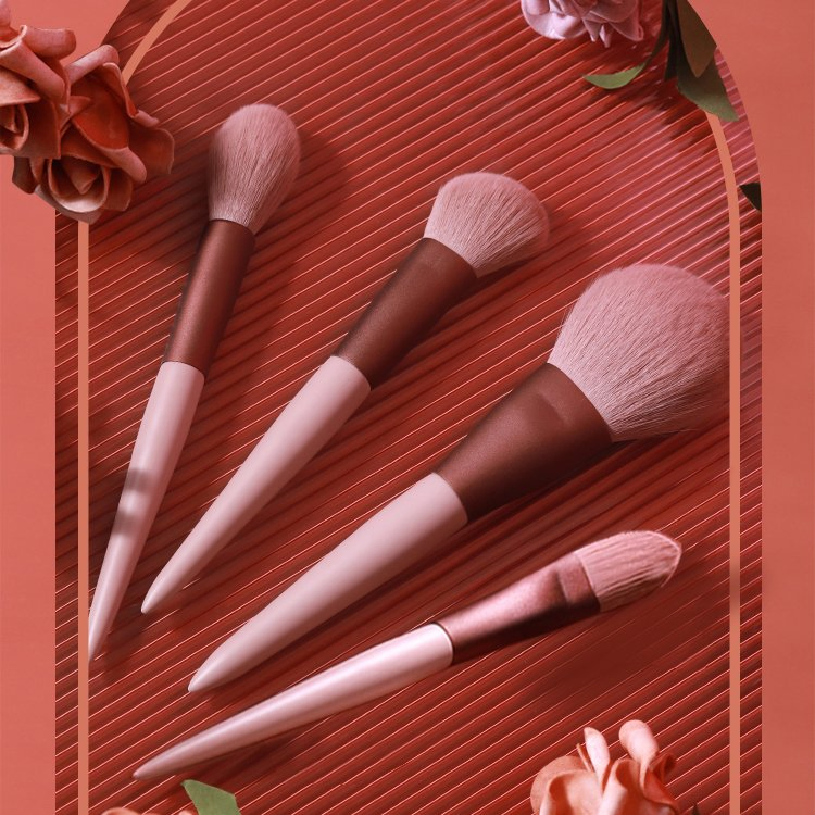 Professional Beauty Tools Premium Synthetic Hair Pink Make up Blush Eyeshadow Foundation Brushes Cosmetic Makeup Brush Set
