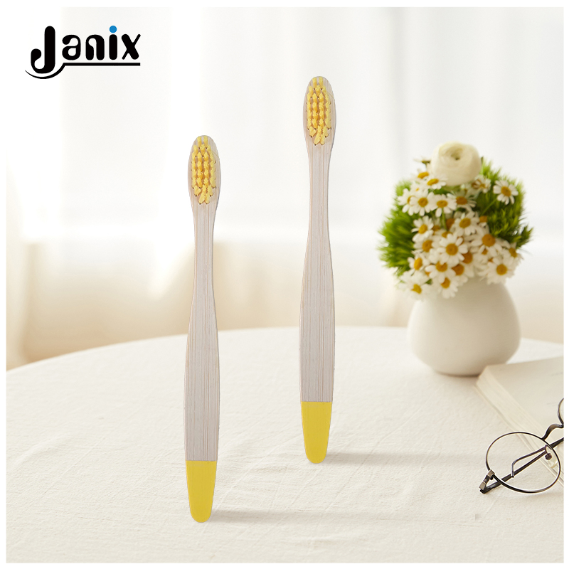 Bamboo Toothbrush with Laser Engraved Logo Eco Friendly Wholesale