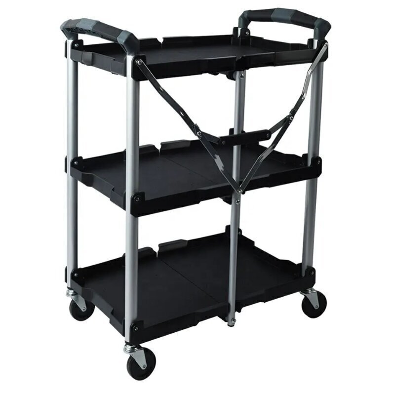 Factory Supply Multi-Tier Stainless Steel Trolley Service Kitchen Food