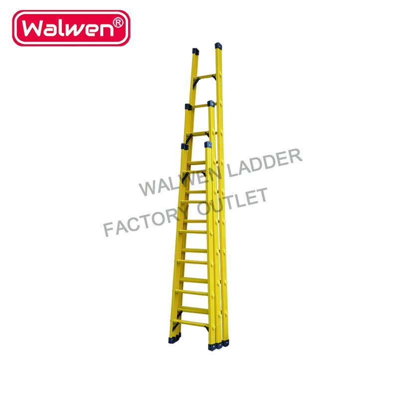 7FT Single Section Straight All Fiberglass D-Rung Extension Ladder with Fiberglass Rungs and Rails