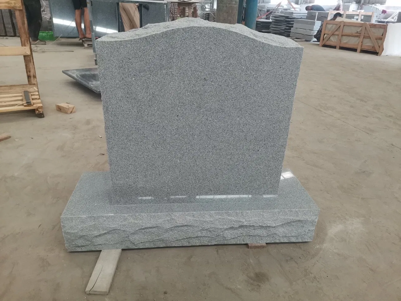 China Grey Granite Upright Serp/Marker/Slant/Pillow/Single Heart/Double Heart Headstones Tombstones with Base