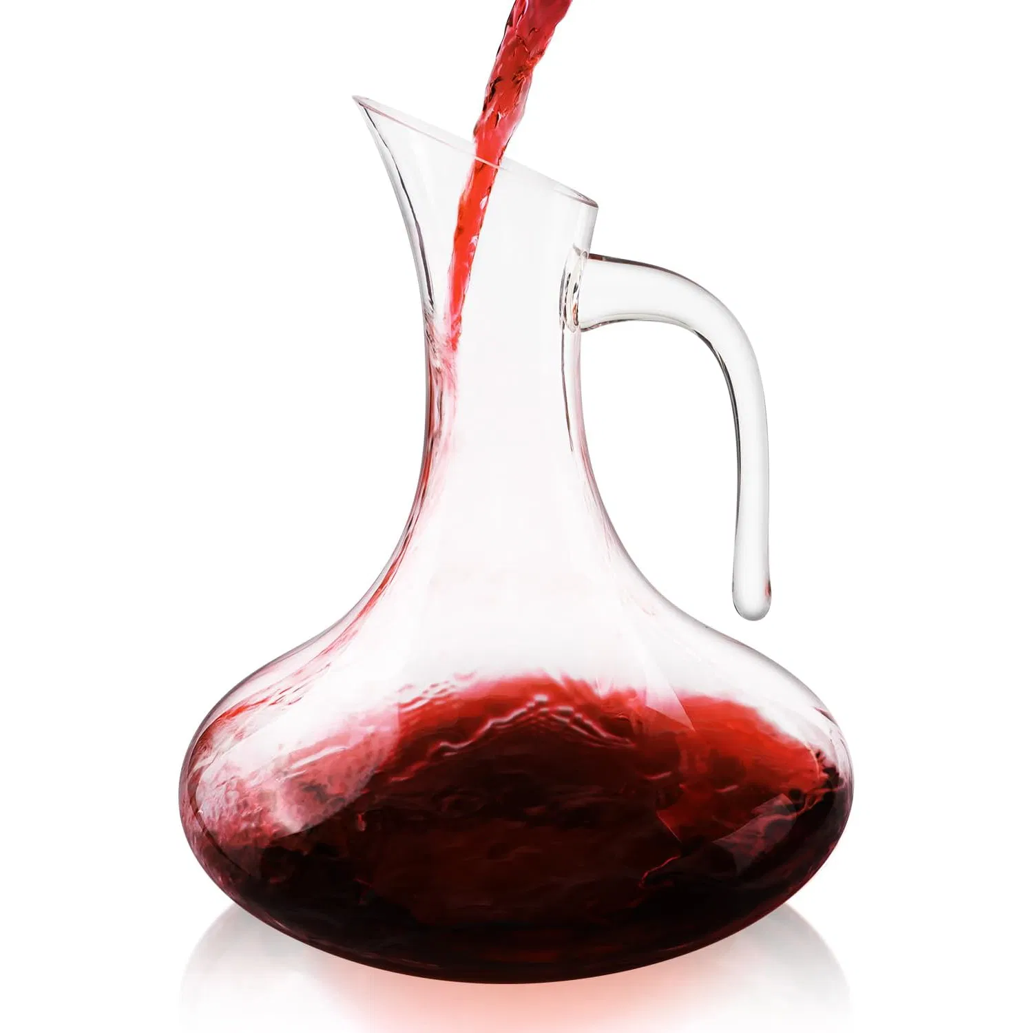 OEM ODM Large High Transparency Elegant Design Transparent Wide Base Luxury Glass Wine Aerator Decanter for Bastianich
