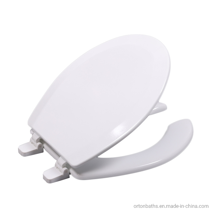 Europe American Elongated Standards PP UF Plastic Wood Open Front Disabled Toilet Soft Clost Slow Down U V Shape Adult Kids Biodegrable Toilet Seat Cover