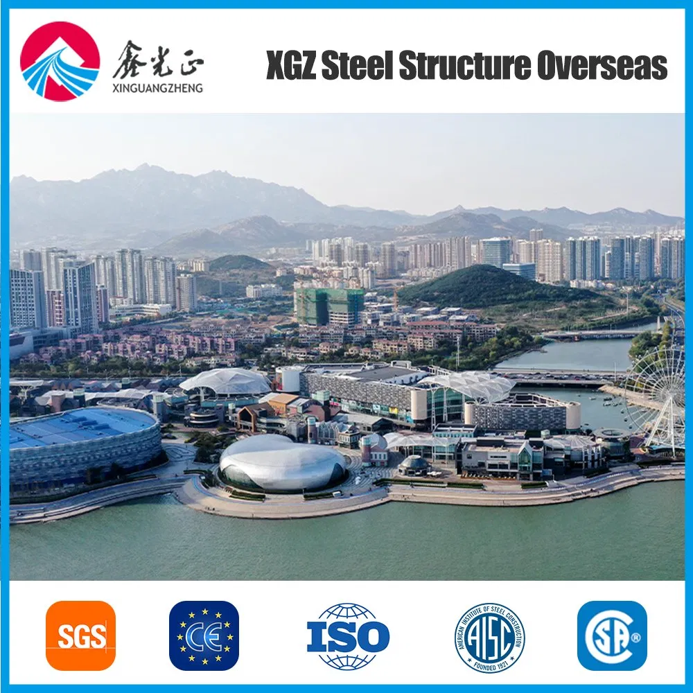 Stylish Prefabricated Steel Frame Shopping Center for Retail Use
