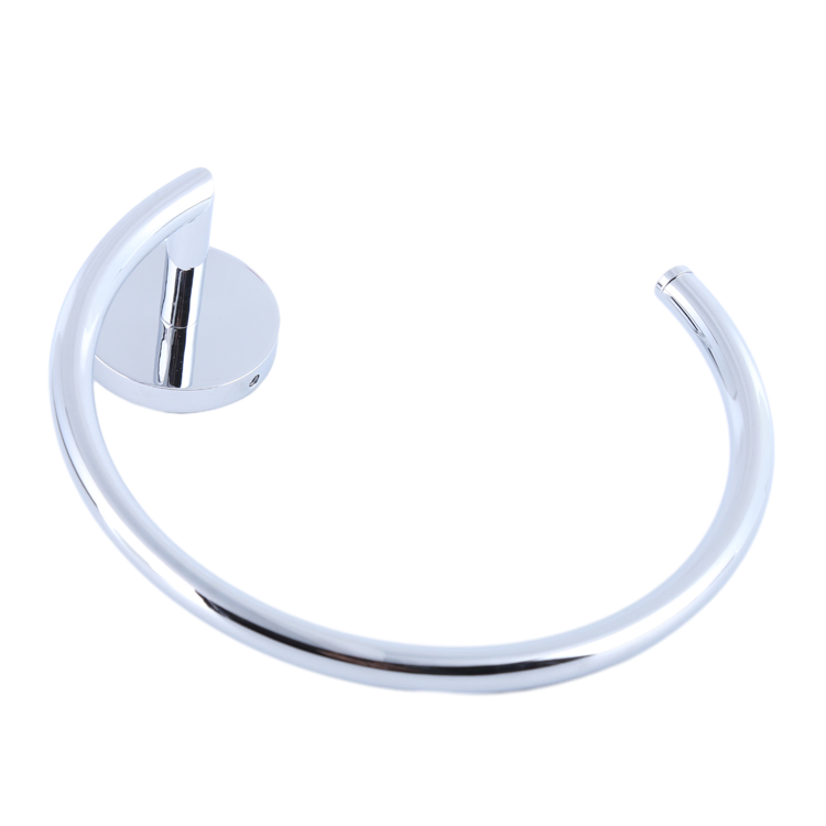 Настенное хромированное кольцо для полотенца из латуни