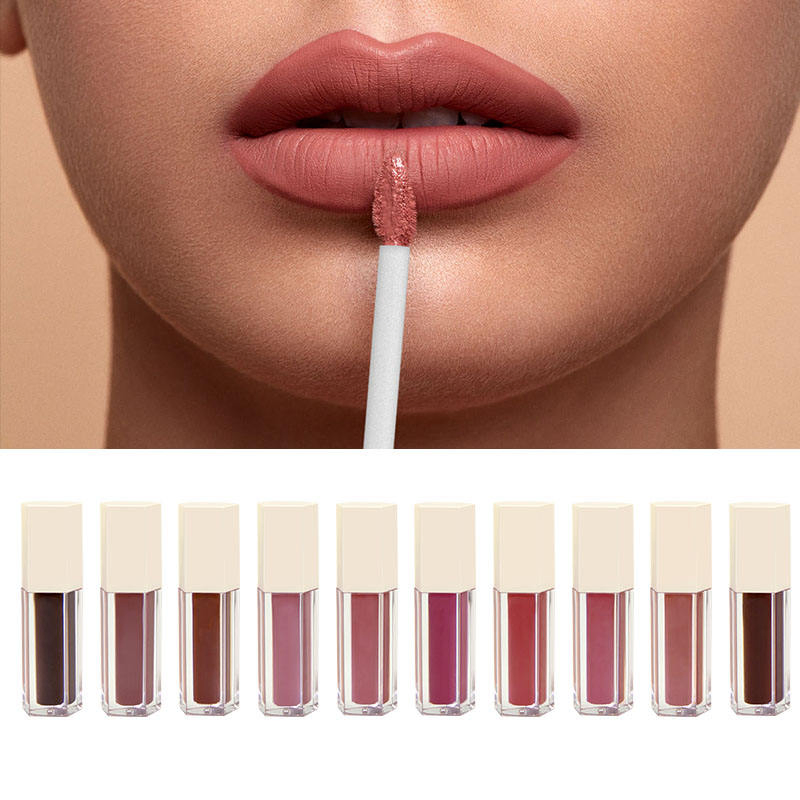 Wholesale High Quality Matte Nude Liquid Lipstick Waterproof Vegan Cosmetics Lip Gloss