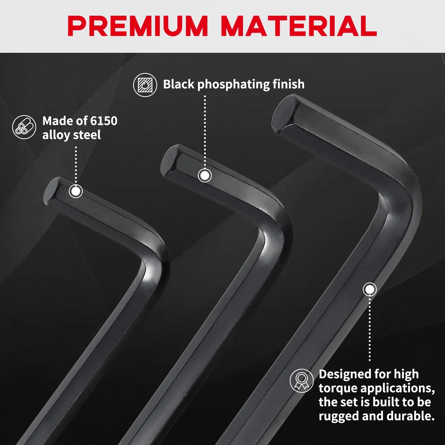 Hex Head Key Allen Wrench Tool Set Organizer Kit Alloy Steel