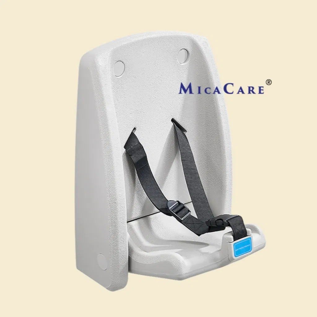 Horizontal Diaper Changing Station Wall-Mounted Gray Color Maximum Load 50kgs