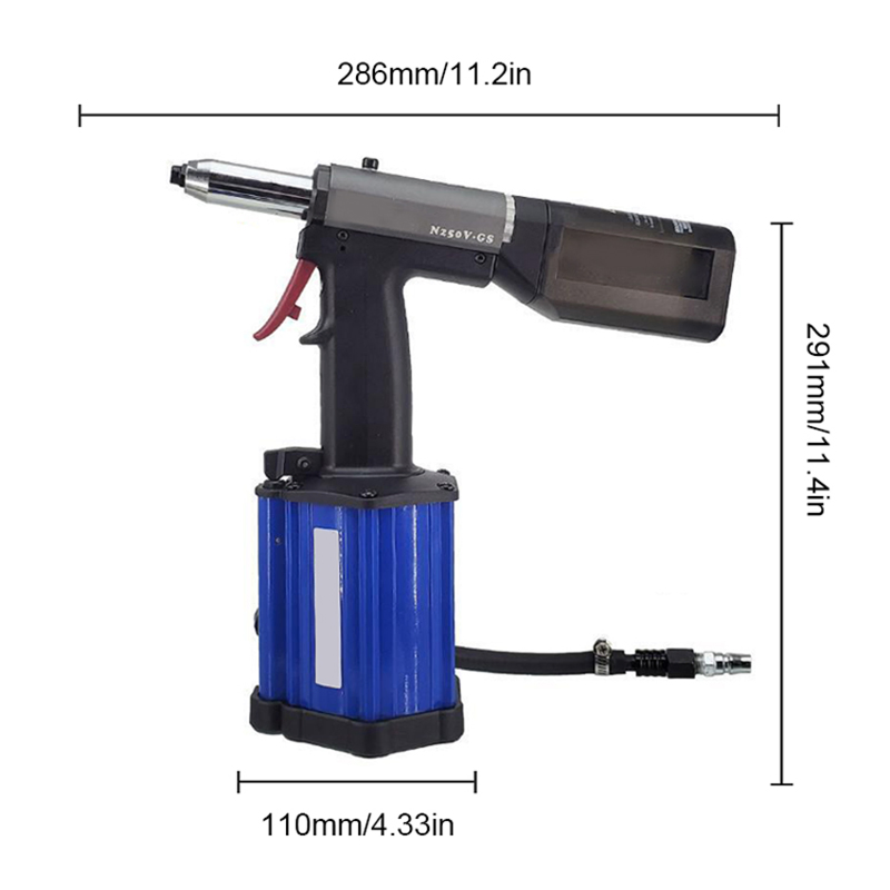 N250V High-Efficiency Pneumatic Riveting Tools Easy to Operate Pneumatic Core-Pulling Rivet Gun Riveting Gun