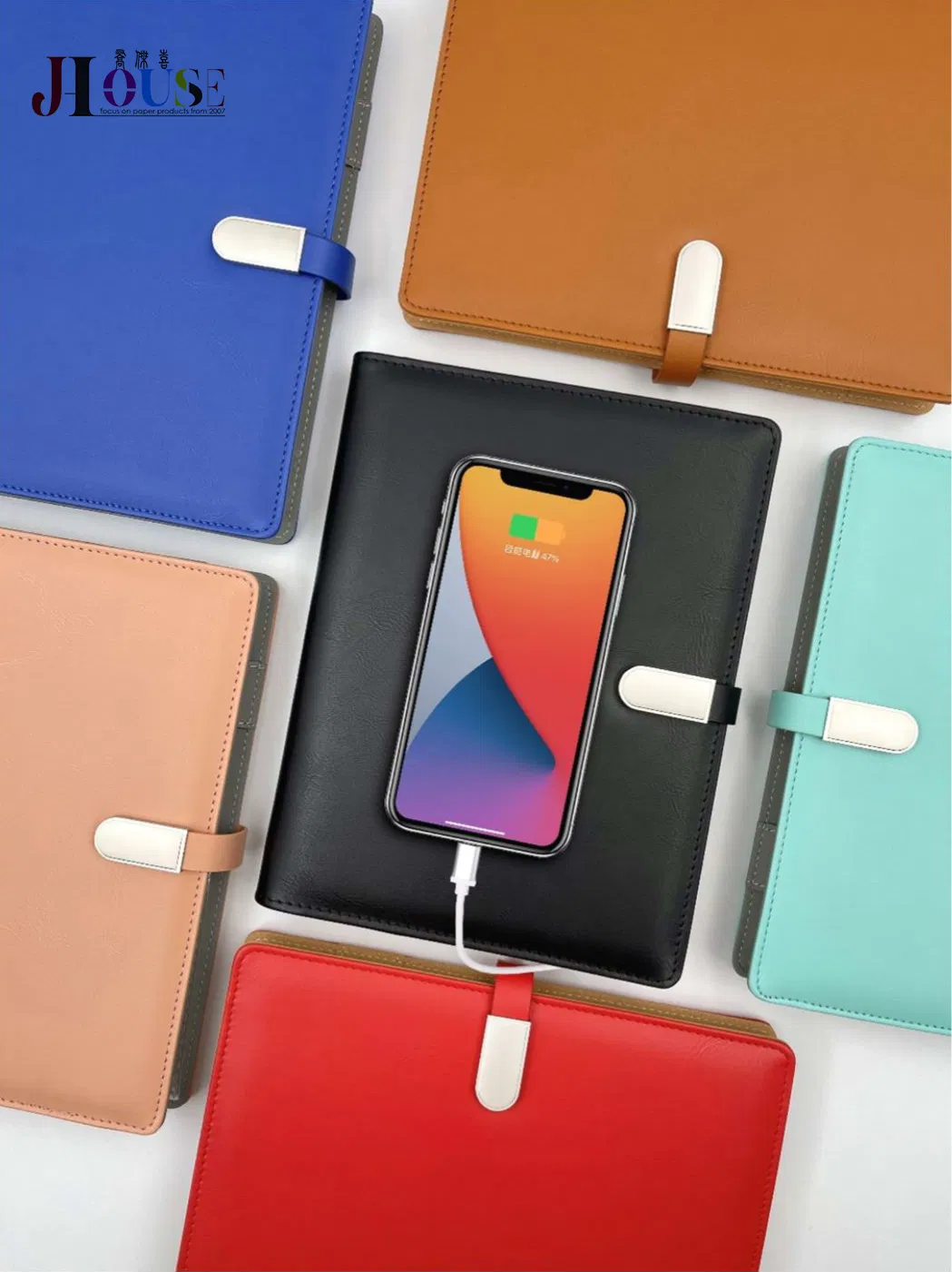 PU Leather Charging Notebook 8000mAh/10000mAh Battery and 8g/16g/32g USB Flash Drive